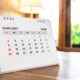 January 2026 calendar on a wooden table